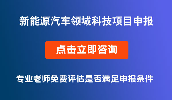 新能源汽車領(lǐng)域揭榜掛帥科技項目