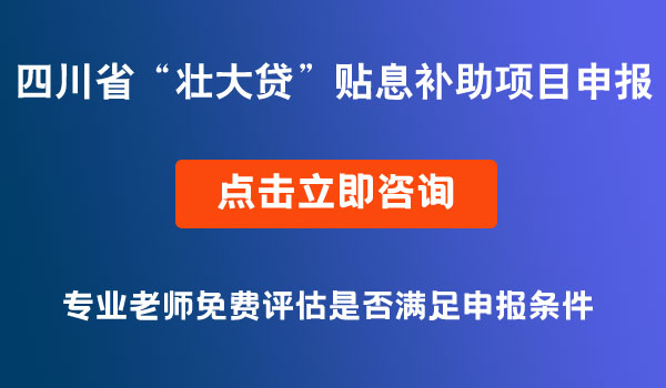 壯大貸貼息補助項目申報