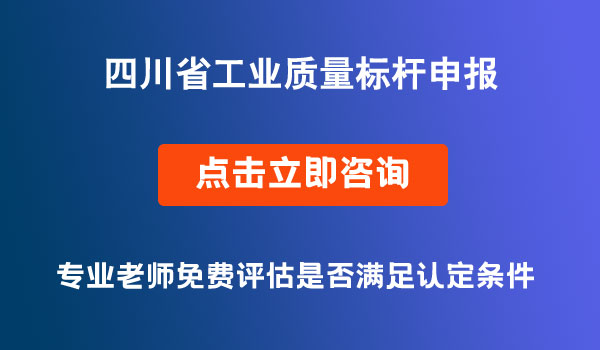 四川省工業(yè)質(zhì)量標(biāo)桿申報(bào)