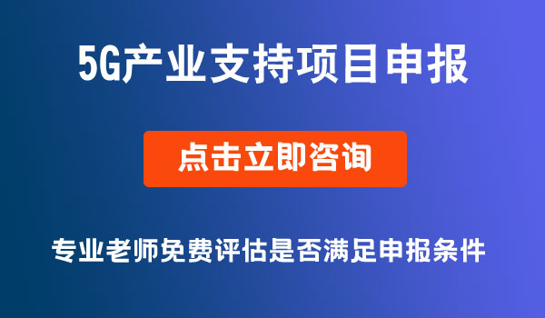 5G產(chǎn)業(yè)支持項目申報