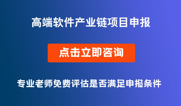 高端軟件產業(yè)鏈項目申報