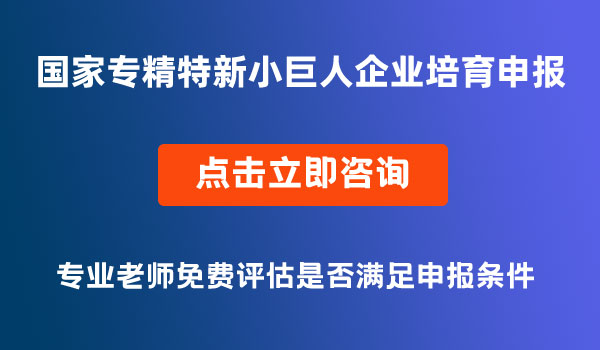 國(guó)家專精特新小巨人企業(yè)培育